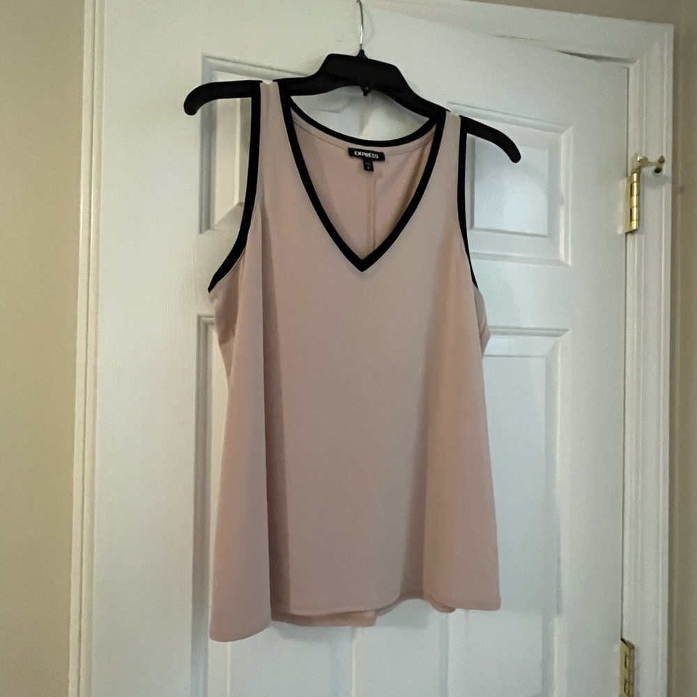 Express Pink and Black Blouse Tank